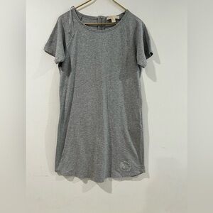 Michael Kors T-Shirt Dress Size Medium Silver Rhinestone Logo Gray  Cotton